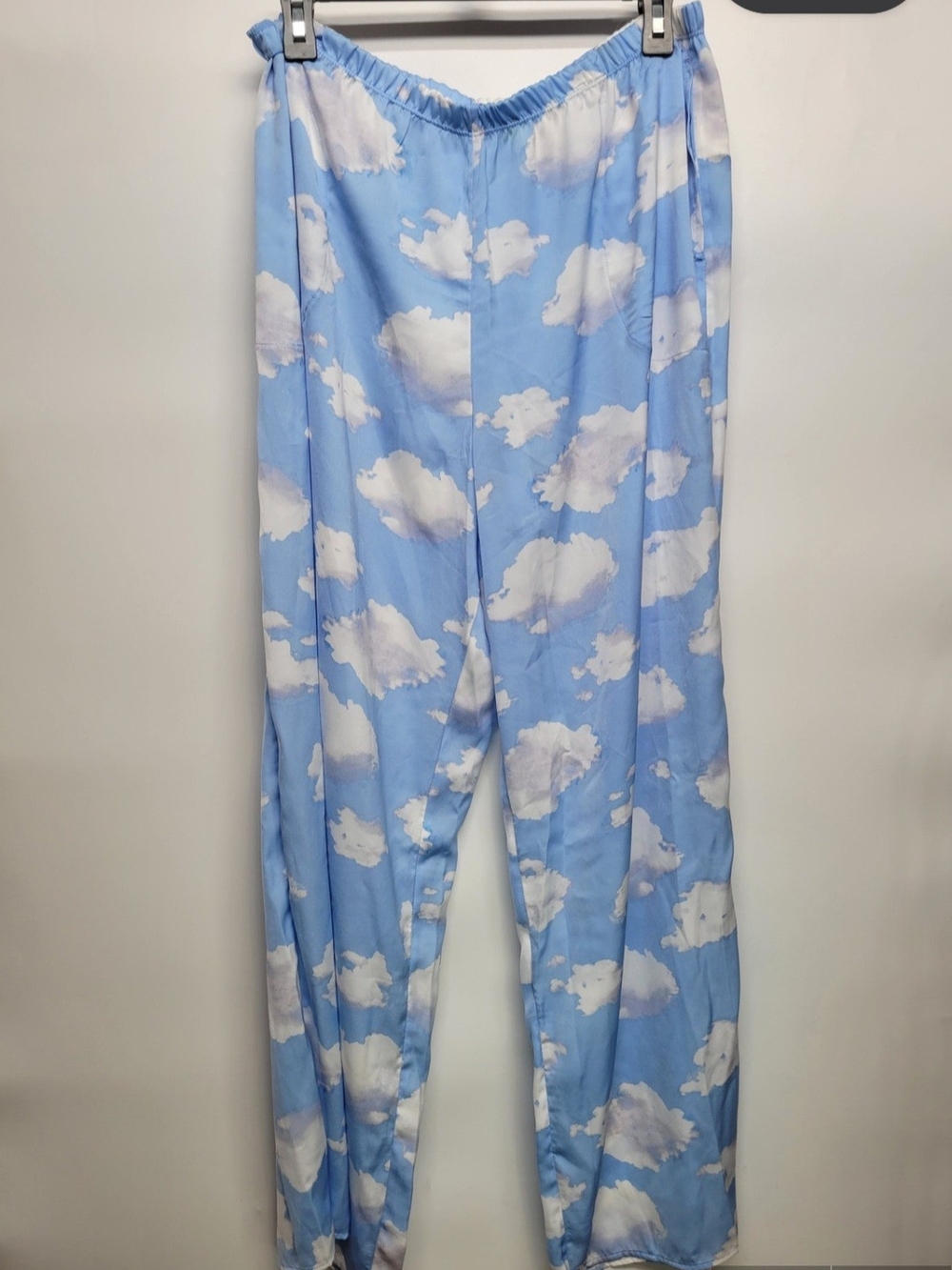 Cloud Print Pajama Pants - Light Blue